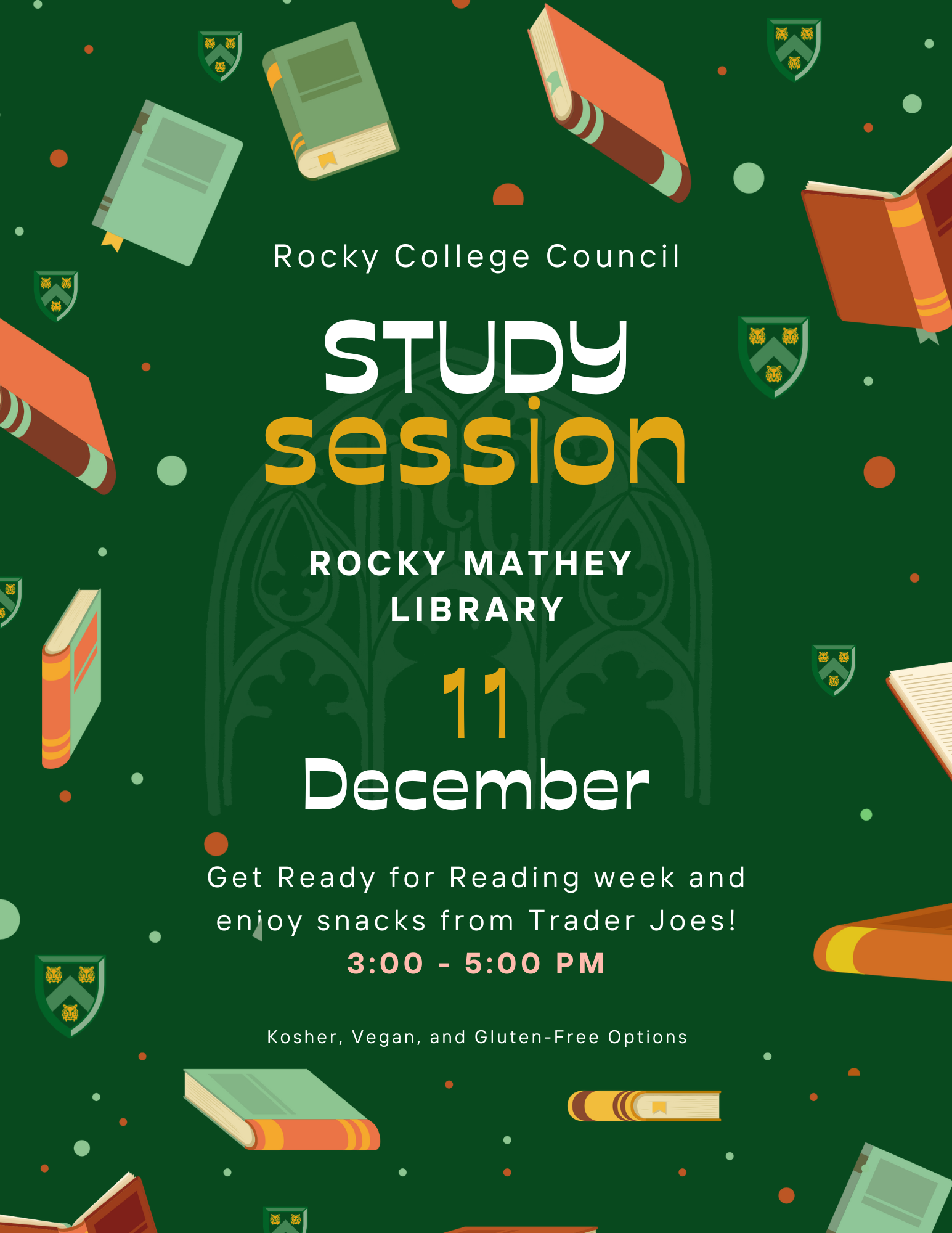 Green Red Yellow Cute Simple Illustrated Winter Holiday Decor Christmas Party Invitation Flyer (1)